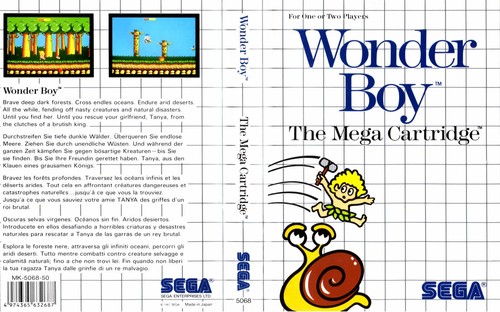 Wonder boy master - system, box